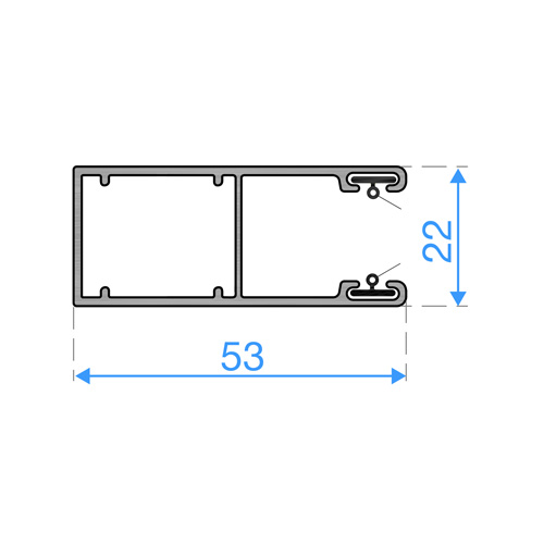 Rollladen Führungsschiene 53/22 (Standard FS)