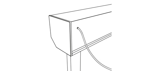 Rolladenkasten Kabelaustritt hinten