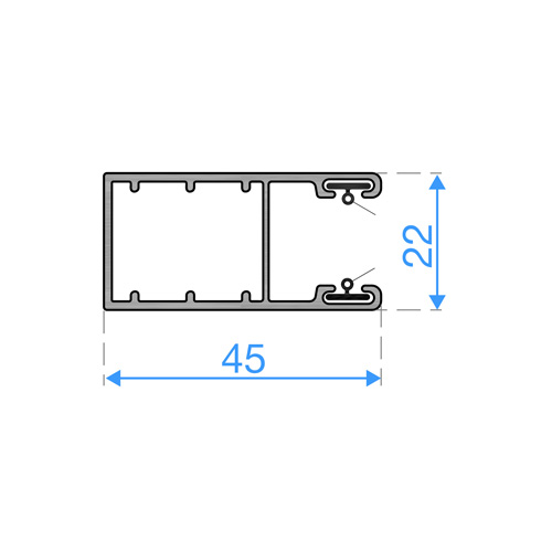 RollladenFührungsschiene 45/22 (schmale FS)