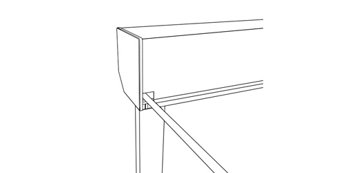 Rolladenkasten Gurtaustritt hinten